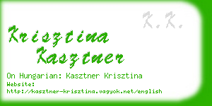 krisztina kasztner business card